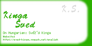 kinga sved business card